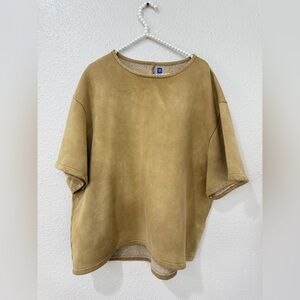 Kanye West Yeezy Gap Engineered by Balenciaga Yoke Tee Bronze Size XS-S